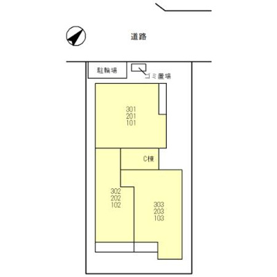 【区画図】 | フォンテーヌ　Ｃ
