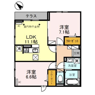 【間取り】 | フォンテーヌ　Ａ