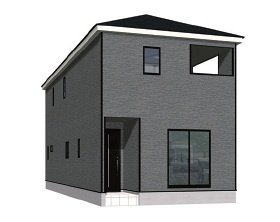 南金田（第1）　新築戸建　5号棟【全5区画】の外観パース|5号棟　5LDK+WIC