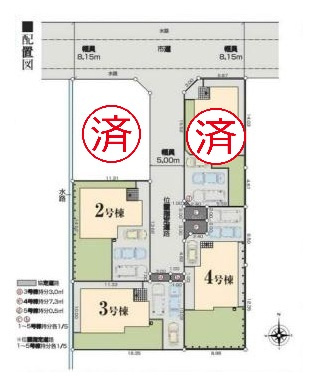 筑西市市野辺25-P1　新築戸建　2号棟の区画図