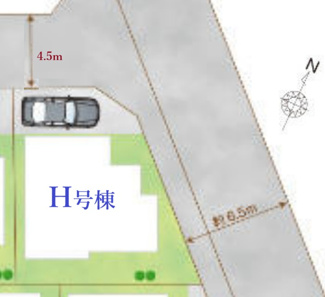 【区画図】 | 【仲介手数料無料！！】府中市南町6丁目　新築戸建て（全11棟）H号棟　5790万円 | 土地：100.35㎡（30.35坪）