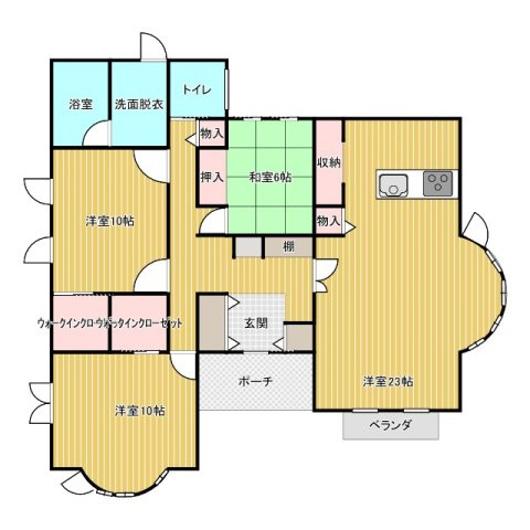 築浅の綺麗でおしゃれな平家♪　那須町高久丙の注文中古住宅の間取り|現況優先