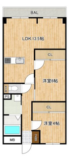 【間取り】 | サントピア九条 | ５階部分！通風・眺望良好！穏やかな風が舞い込む快適な住まいに気持ちも明るくなりますね♪