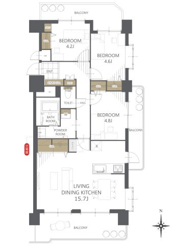 【間取り】ライオンズマンション引山 