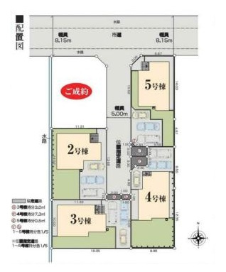 筑西市市野辺25-P1　新築戸建　5号棟の区画図