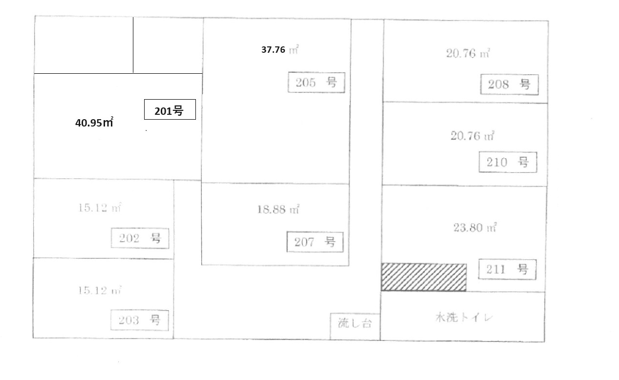 第３十合ビルの区画図