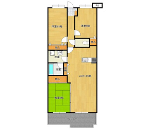ラ・ビスタ宝塚エスティオ２番館の間取り