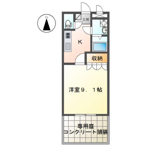 エトワール・シャトー海老津の間取り
