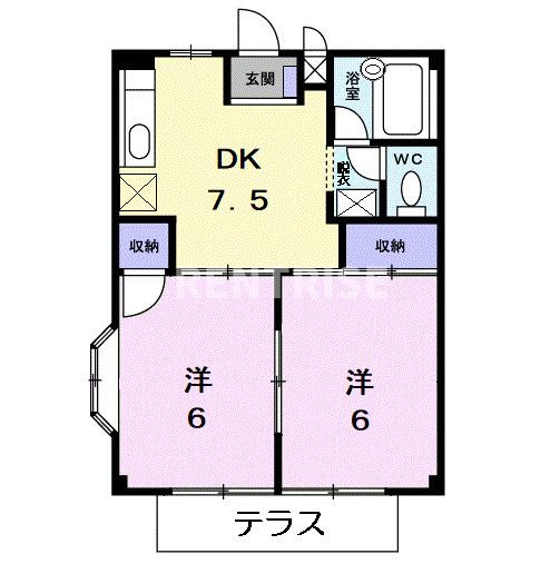 コーポラスなつめの間取り|間取図