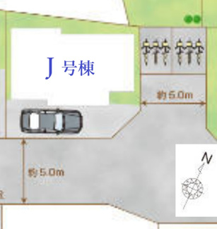【区画図】 | 【仲介手数料無料！！】府中市南町6丁目　新築戸建て（全11棟）J号棟　5890万円 | 土地：100.96㎡（30.54坪）