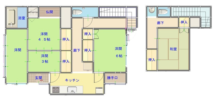 三浦市天神町戸建の間取り
