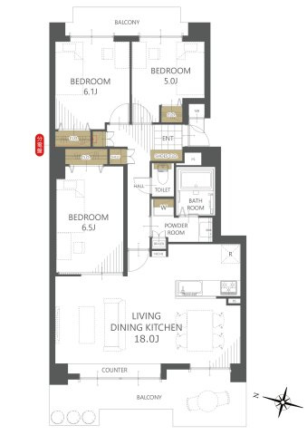 【間取り】ロイヤルコートさっぽろシティサードコート 