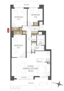 【間取り】ロイヤルコートさっぽろシティサードコート 