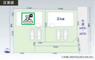 【区画図】 | 前橋市前箱田町　新築住宅 | 駐車スペース広々！駐車も楽々です。