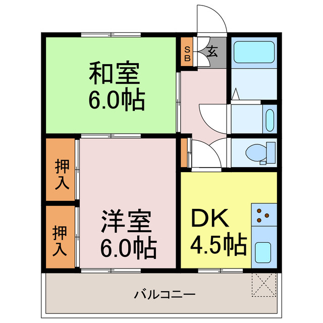 龍野ハイツの間取り