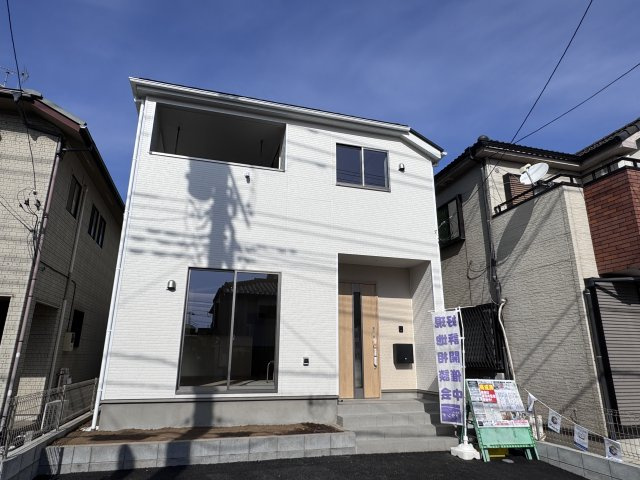 柏市西原１丁目新築戸建【西原小学校：10分】の外観|完成済み内覧可能です！！