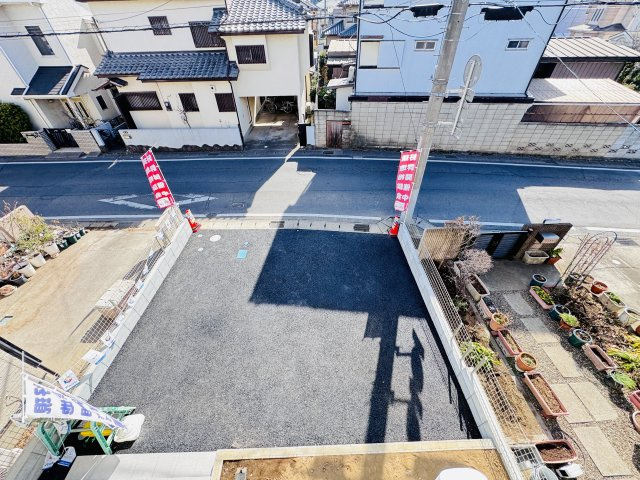 柏市西原１丁目新築戸建【西原小学校：10分】の展望|バルコニーより道路側眺望・南道路で日当たり良好♪