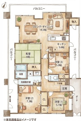 サンリヤン博多南Ⅲの間取り