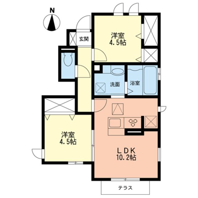 サンウッドEの間取り