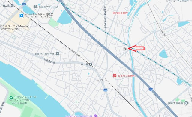 明石市二見町東二見　未入居戸建の地図