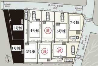【区画図】 | 【仲介手数料無料！！】府中市清水が丘　新築戸建て（全9棟）6号棟　5890万円