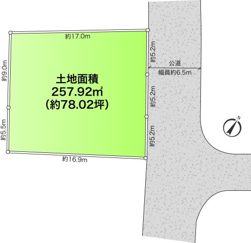 釜利谷西3丁目土地~敷地面積約78坪の整形地~の画像