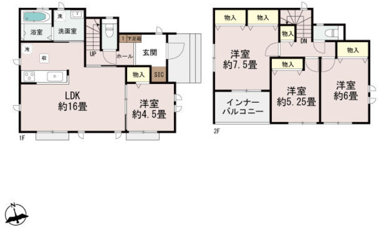 玉村町南玉（全2棟）B号棟の間取り