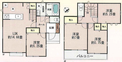 休日を楽しめる商業施設が近くに点在の間取り|4LDK