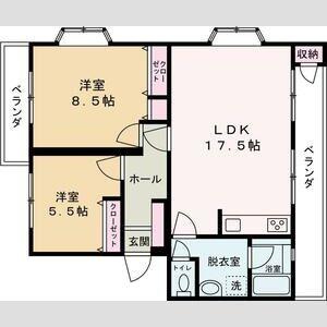 エメラルドマンション北平野の間取り