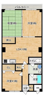 【間取り】 | リバティ勝原 | 3LDKの間取りで広々と使えます