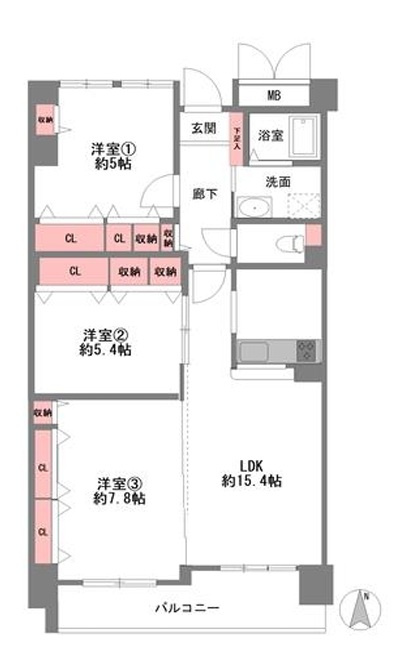 夙川グランドハイツの間取り