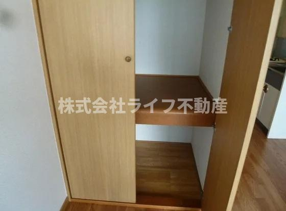 エステートピアナカタB棟の収納|大きなものも収納できそうです