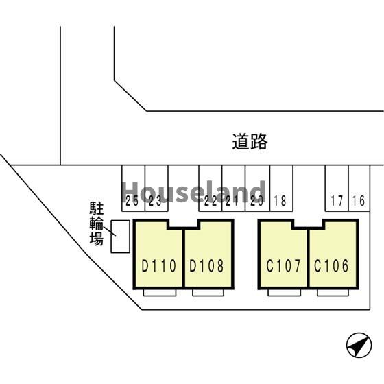 ロッシェ・コートＤ棟の区画図