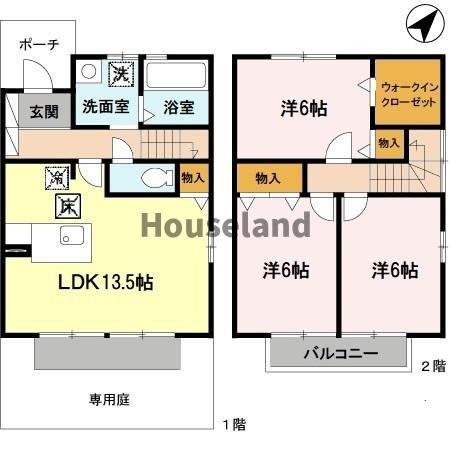 ロッシェ・コートＤ棟の間取り