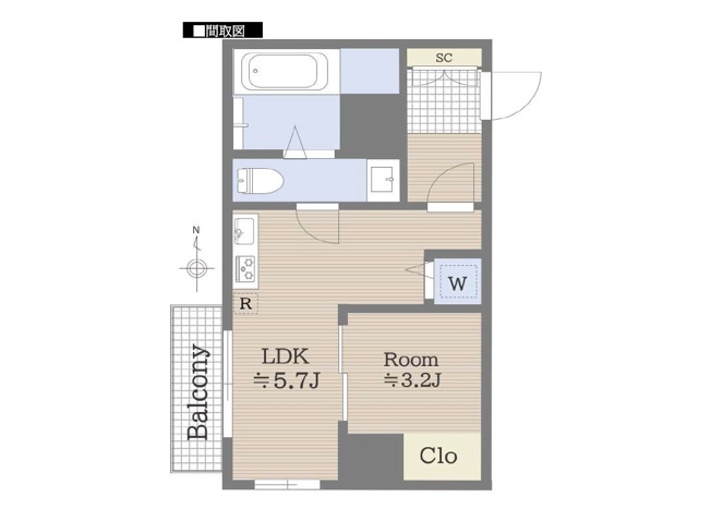 【間取り】 | 桜上水山森マンション　3階　南西角部屋 | 陽当り良好な南西角部屋♪内装フルリノベーション後のお引渡し！駅徒歩6分、桜上水駅から新宿駅までお乗り換え無し、乗車時間12分、利便性に富んだ立地！