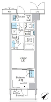 【間取り】 | パークアクシス品川南大井パークフロント
