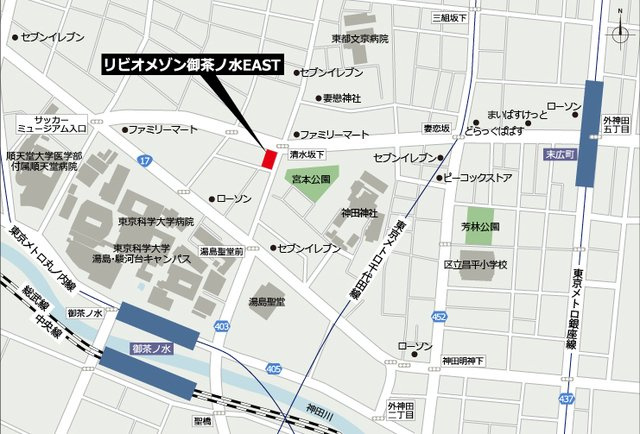 リビオメゾン御茶ノ水ＥＡＳＴの地図