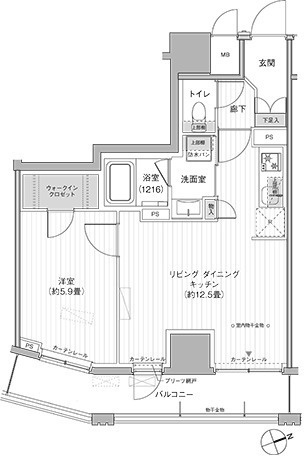 栖　浅草蔵前の間取り
