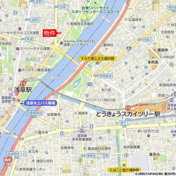 ＫＤＸレジデンス浅草の地図