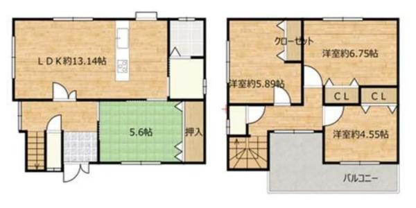 天理市櫟本町　一戸建の間取り