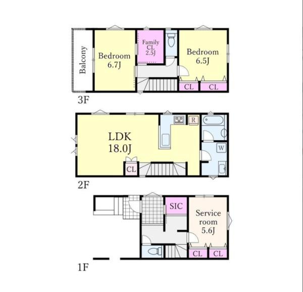 川崎市宮前区南野川３丁目の新築一戸建の間取り