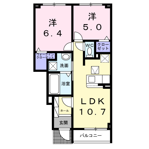 フランメゾン　Ⅰの間取り