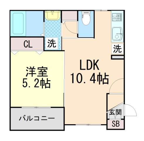 カーサセレーナ住吉の間取り