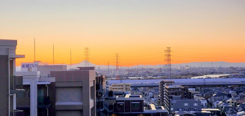 ザ・ライオンズ三郷中央レジデンスＢの展望|玄関側からは富士山も見えます♪