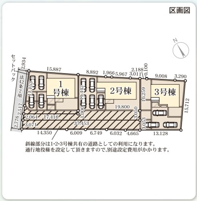 ひたちなか市足崎　20期の区画図|区画図です。