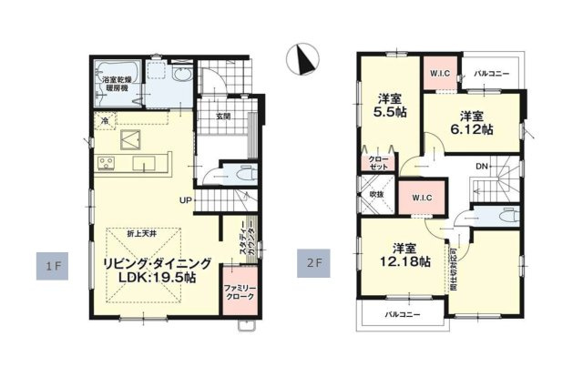 福岡市南区皿山3丁目第7-2棟（1号棟）　の間取り|全居室収納付きで便利です。