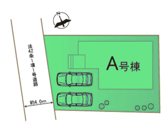 【区画図】 | ハートフルタウン高崎市筑縄町24ー① | 筑縄町に1棟現場登場！
六郷小学校まで徒歩6分！