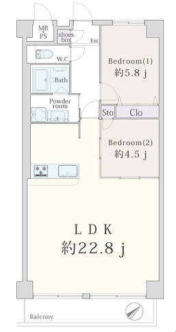 木場サンハイツの間取り