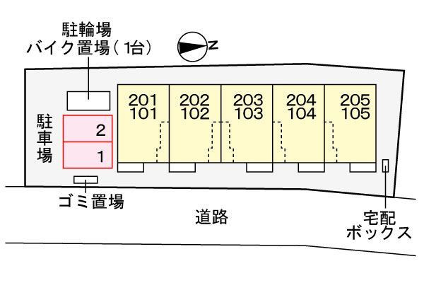 ボヌールの駐車場