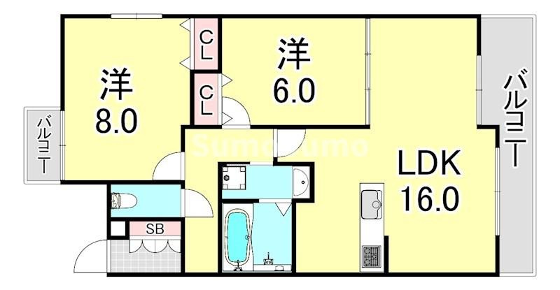 サムティグランツ神戸の間取り